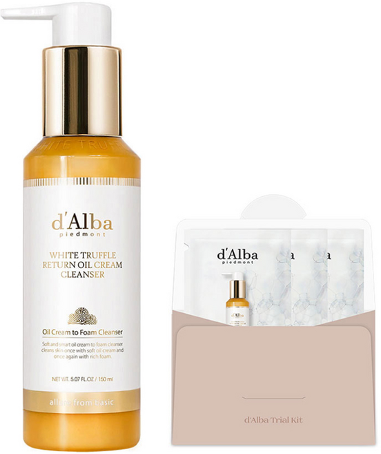 달바 화이트 트러플 리턴 오일 크림 클렌저 150ml + 15ml 세트, 1개