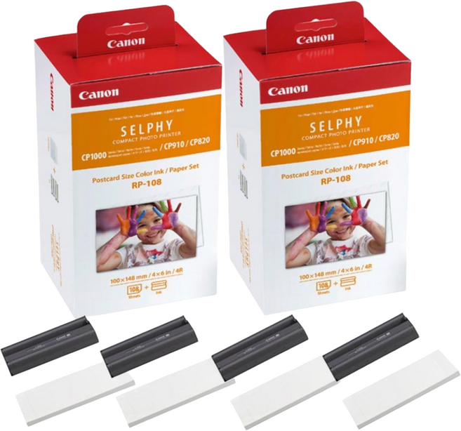 [초이샵]셀피 CP910 캐논 정품잉크4개+인화지 216매 SETch+6395EA SET, 1개