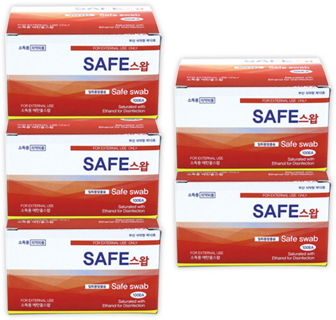 세이프 알콜 스왑, 100개입, 5개