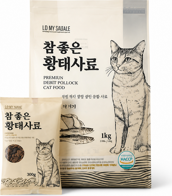 럭셔리발란스 참좋은 고양이 황태사료, 3개, 1kg, 가수분해닭