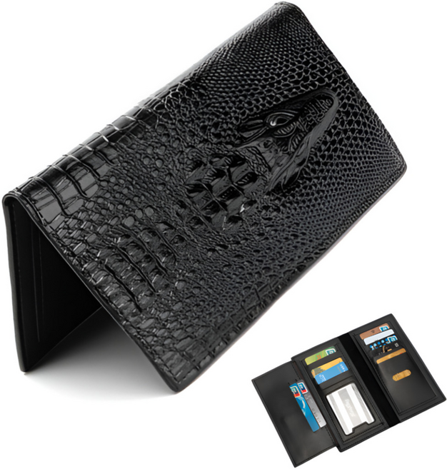 리스타일 프리미엄 악어 가죽 장지갑