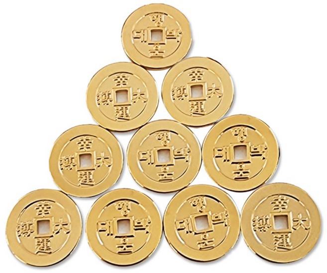 대박 (행운대박)프라임 GOLD 엽전 10냥 전통소품 옛날동전 마스코트 행운의동전