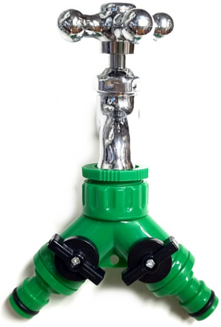 수도꼭지 2구 분배기 세탁기연결, 1개