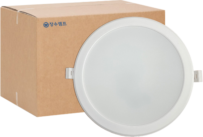 장수램프 LED다운라이트 6인치 15w 20개 1박스, 주광색 흰빛
