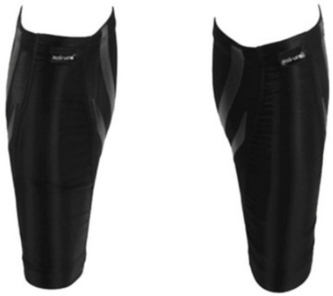 에이더 바디바인 종아리 2중 테이핑 보호대, 1세트, 그레이