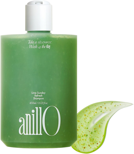[본사직영]아닐로 라임썬데이 리프레시 샴푸 각질두피케어, 단품, 450ml, 1개