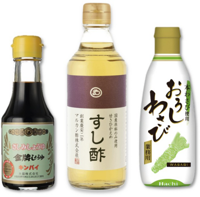 마루칸 스시스+다이쇼 사시미 간장+하치 와사비 세트, 1개
