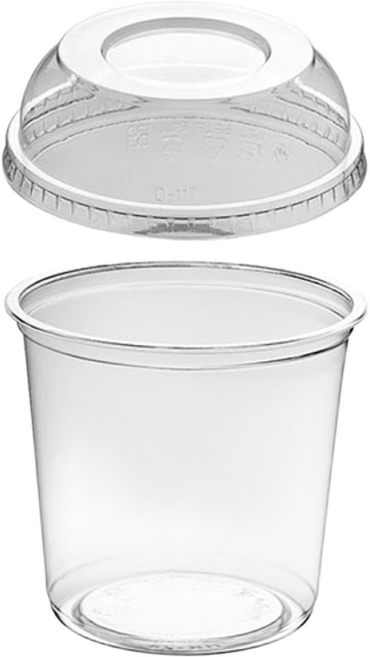 엠엔피 일회용 투명 델리용기 디저트 샐러드 포장용기 24온스 돔뚜껑, 1개, 50세트