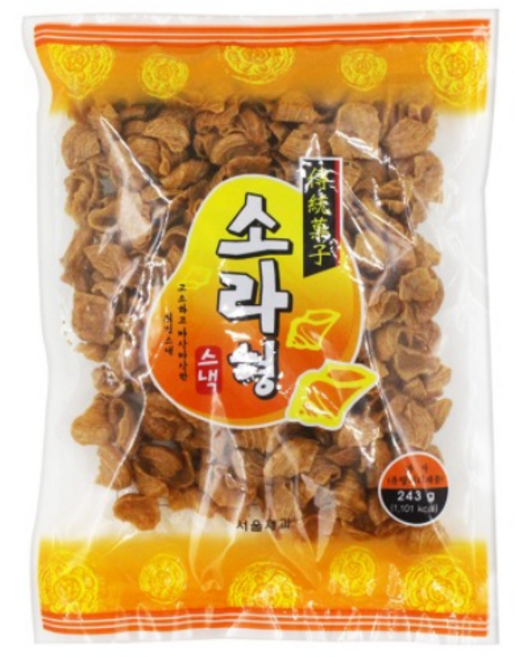 서울제과 소라형스낵 243g 소라 과자 센베이 간식, 1개