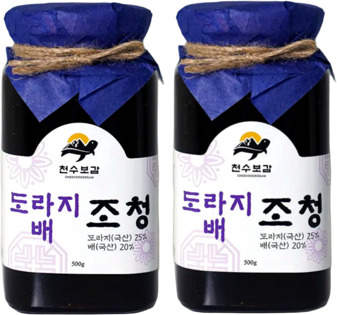 무설탕 배도라지청 500g 약도라지청 도라지조청 천수보감, 2개