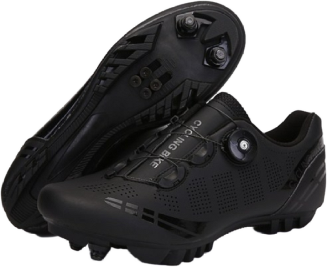 (당일배송)국내배송 HIT No.7 초경량 평페달 자전거신발 사이클 슈즈 로드 MTB S4, MTB 블랙, 43