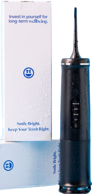 [치과공식판매] 원웨이 워터 구강세정기 무선 물치실 휴대용 스탠다드 V3, 블랙