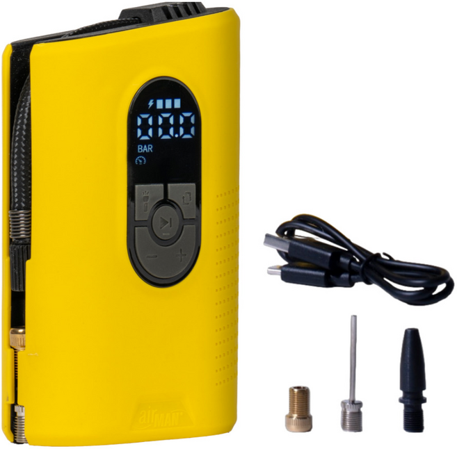 에어맨 미니 무선 타이어 공기압 주입기 휴대용 충전식 에어펌프, 1개