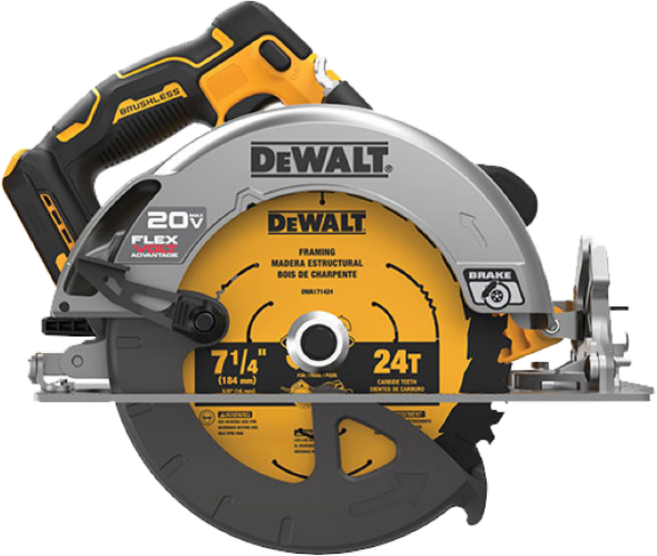 DEWALT 디월트정품 DCS573N 20V MAX FLEXVOLT Advantage 충전 원형톱 베어툴 날지름 184mm, 1개