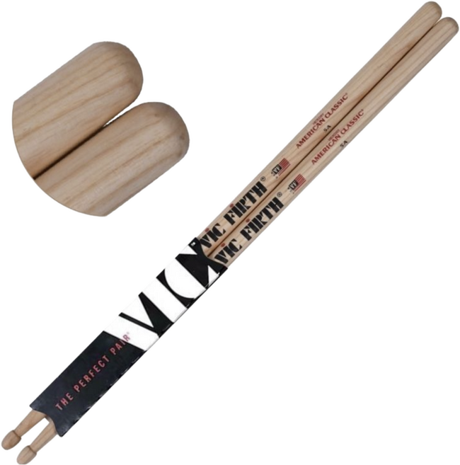 빅퍼스 American Classic 5A 히코리 드럼스틱, 원목색, 1개