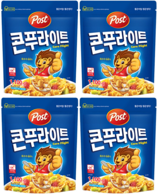 포스트 콘푸라이트 시리얼, 1.1kg, 4개