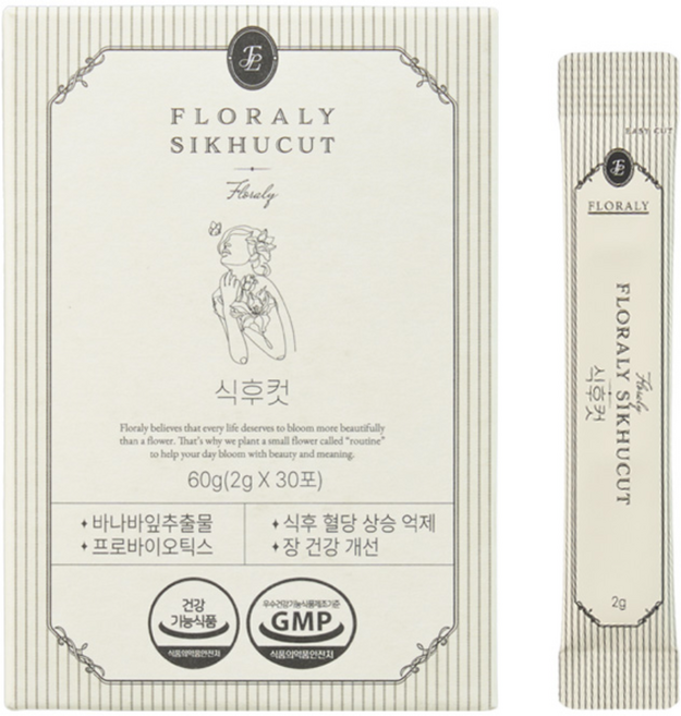 플로랄리 식후컷 프로바이오틱스 혈당 유산균 스틱 30포 (30일분), 2개, 60g