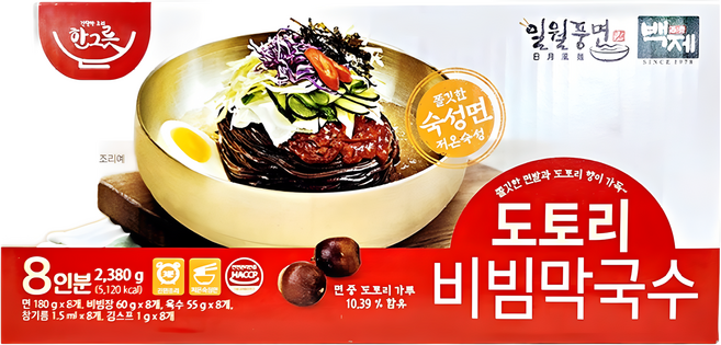 백제 도토리 비빔막국수, 297.5g, 16개