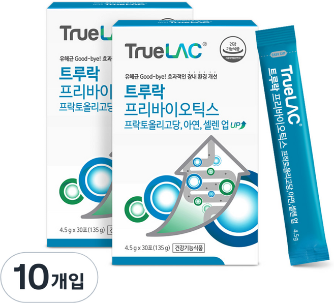 휴럼 트루락 프리바이오틱스 아연 유산균, 135g, 10개