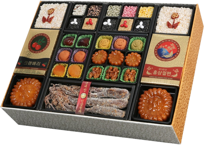 수담한과 비단함1호 연 2단구성 한과 선물 세트, 1세트, 2kg