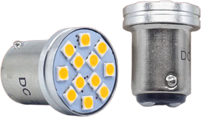 삼항LED 24V용 3030 하이파워 싱글/더블 전구LED / 깜빡이등 브레이크등 미등 S25타입 전구, 싱글전구, 옐로우, 1개