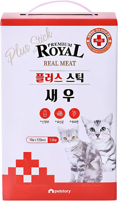 프리미엄 로얄 플러스 스틱 120p 6종 고양이간식 츄르, 120개