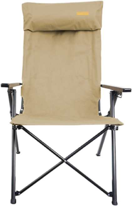 마운티아 각도조절 릴렉스 체어/리클라이너 캠핑 의자 목쿠션 접이식, 1개, 베이지