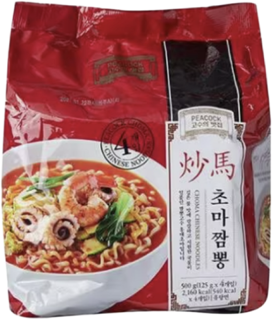 피코크 초마짬뽕라면 125g, 4개