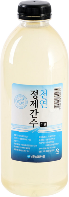 천연 정제 간수 1리터 두부응고제 두부만들기 간수 재료 물, 1개, 1L