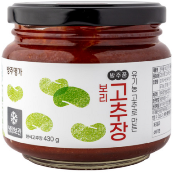 금강송숲 엿기름조청으로 만들어 달지않은 보리고추장 방주품고추장 430g, 1개