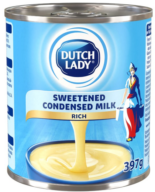 네덜란드산 우유를 농축한 연유 더치레이디 가당(Sweetened Condensed Milk) 397g 1캔 빙수재료 라떼 커피 밀크티, 1개