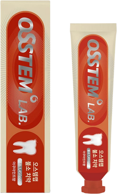 오스템랩 불소치약 1450ppm 아쿠아민트향 충치균억제, 1개, 40g