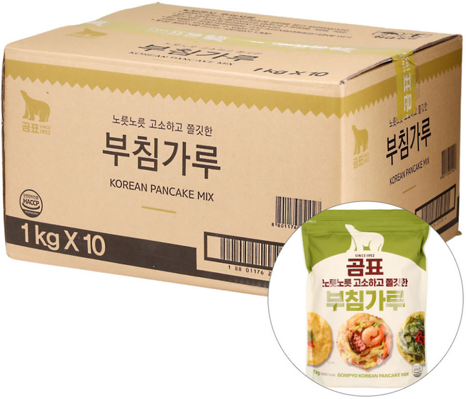 부침가루 1KG곰표 BOX(10), 1kg, 10개