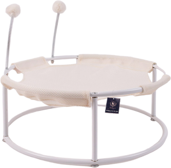 딩동펫 고양이 스프링볼 메쉬 해먹, 아이보리, 1개