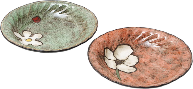 로얄에식스 소담 카레접시 2종 세트, 핑크,그린, 1세트