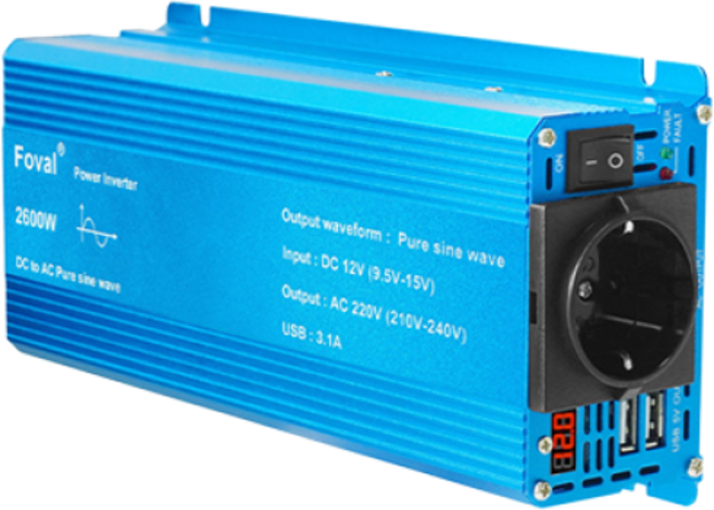 루앤 순수정현파 차량용 인버터 12V 220V 캠핑용 차박 한국형 KC인증, 블루 용량 2600W 전압12V, 1개