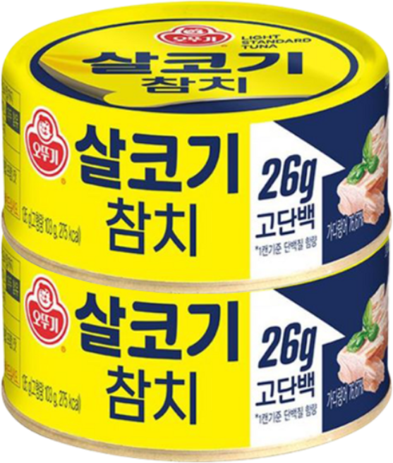 오뚜기 참치 살코기 통조림, 2개, 135g