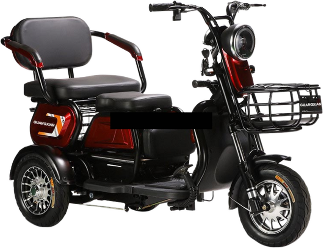 알엠티 KC인증 삼륜 중형 전동스쿠터 국내 당일배송 할인행사 깜짝할인, 오렌지, 30~40KM, 3A, 1개, 오렌지