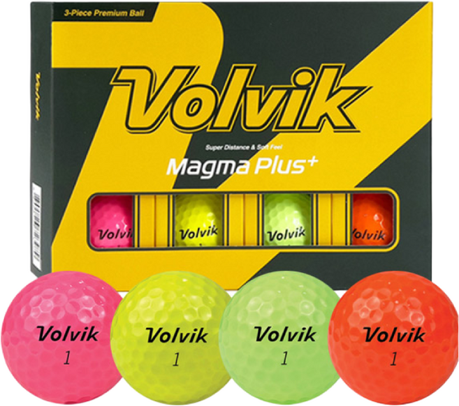 볼빅 마그마 플러스 고반발 비거리 골프공 3피스 12구, 1개, 12개입, 4색