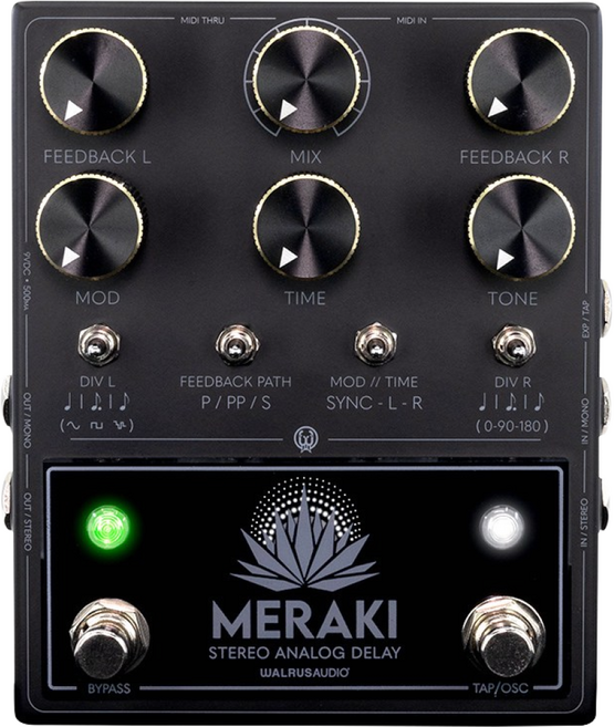 [Blacked-out Edition] Walrus Audio - Meraki Stereo Analog Delay / 스테레오 아날로그 딜레이, 1개