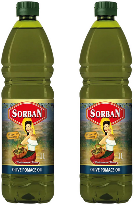 소르반 스페인산 올리브오일 가열조리용 포마스 (PET) 튀김용, 2개, 1L