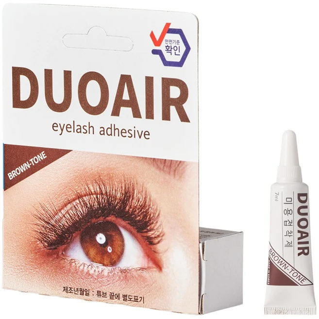 듀오에어 속눈썹풀 속눈썹접착제 글루 DUOAIR, 브라운톤(갈색풀), 1개 - 쿠팡