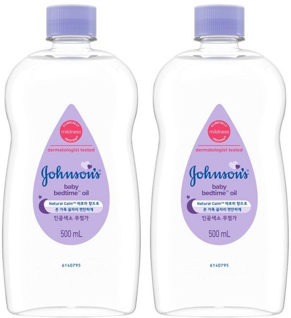 존슨즈베이비 베드타임 오일, 500ml, 2개