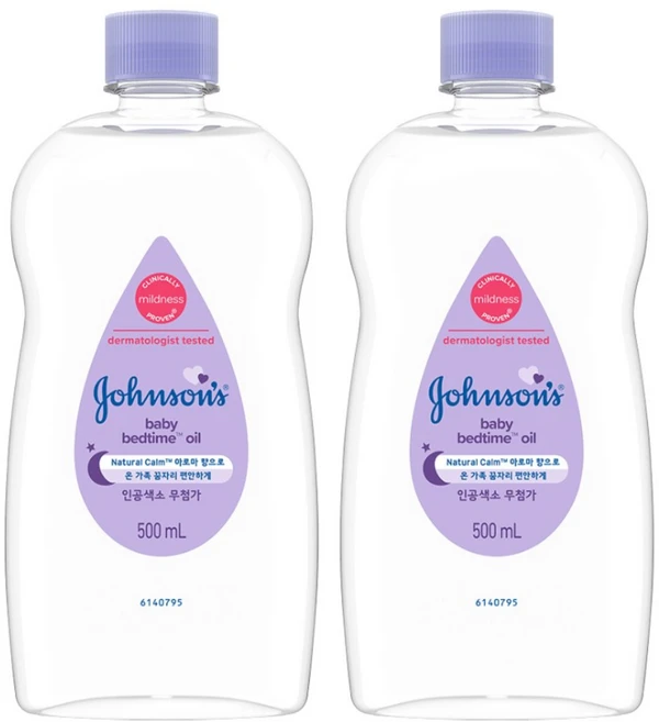 존슨즈베이비 베드타임 베이비 오일, 500ml, 2개 - 쿠팡