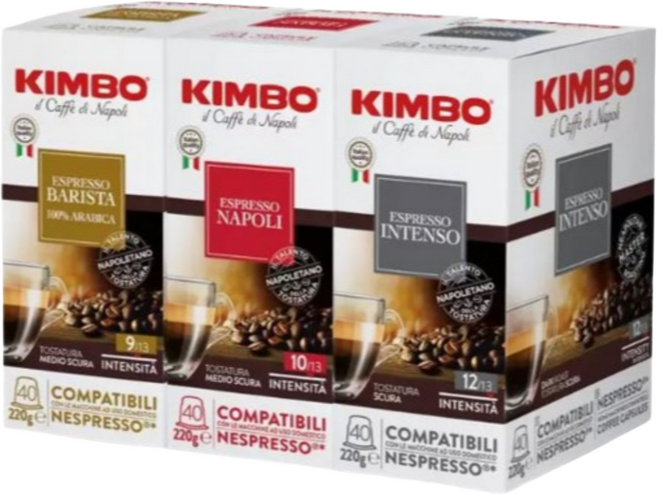 킴보 베스트셀러 커피캡슐 -네스프레소 호환, 5.5g, 40개입, 3개