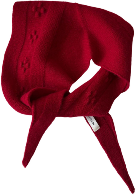 젬버트 여성 고급 부드러운 꽈배기 울100% 니트 숄 삼각 스카프 머플러