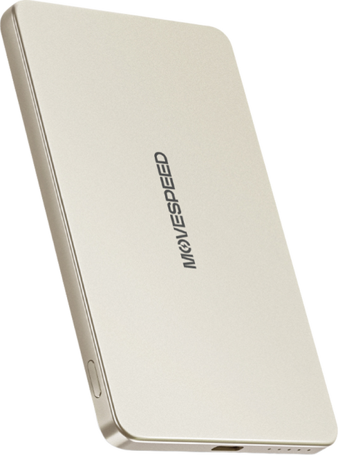 무브스피드 20W 맥세이프 무선 충전 보조배터리 5000mAh W05, 샴페인 골드, 5000GB