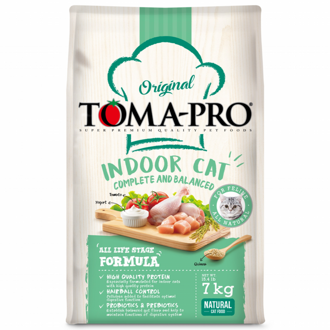 TOMA-PRO 優格 室內貓 貓飼料 貓糧 優格貓飼料 7kg, 1包, 雞肉 + 米飯