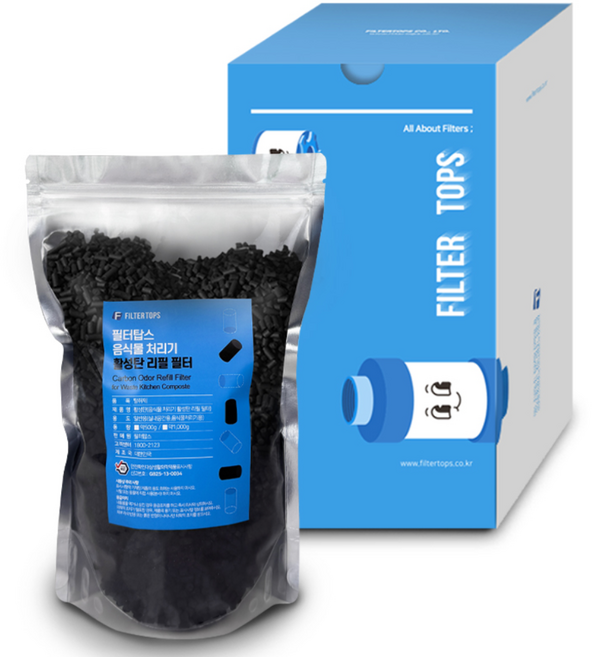 [호환] 쿠쿠 CFD-ENL201DCGG CFD-EFF201DCNW CFD-EFF201DCNG 호환용 프리미엄 음식물 처리기 활성탄 리필 필터 1000