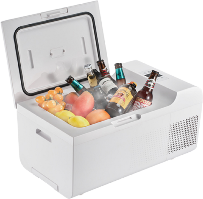 큐엘로 미니 캐리어형 차량용 이동식 냉장고 냉동고 20L 캠핑용 휴대용 가정용 AC DC겸용 캐리어 이동형, 큐엘로 차량용 냉장냉동고 WH, 큐엘로 QUE02 냉장고 본체